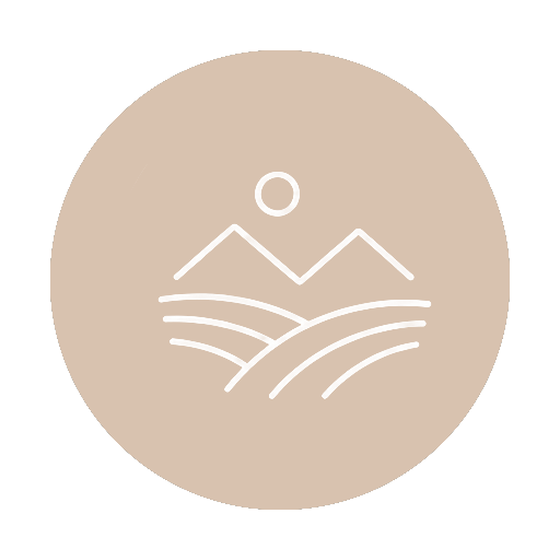 Land appraisals icon showing mountains above open land
